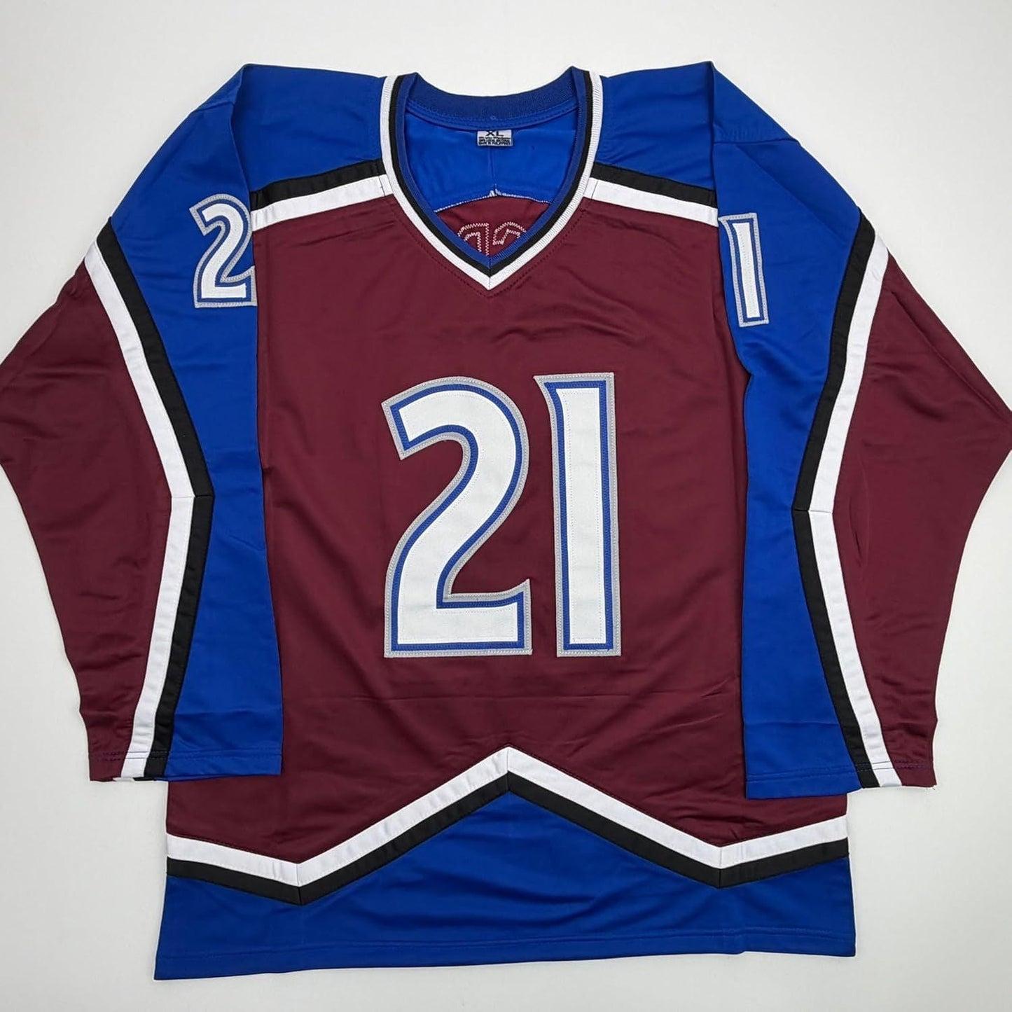 Autographed/Signed Peter Forsberg Colorado Maroon Hockey Jersey JSA COA