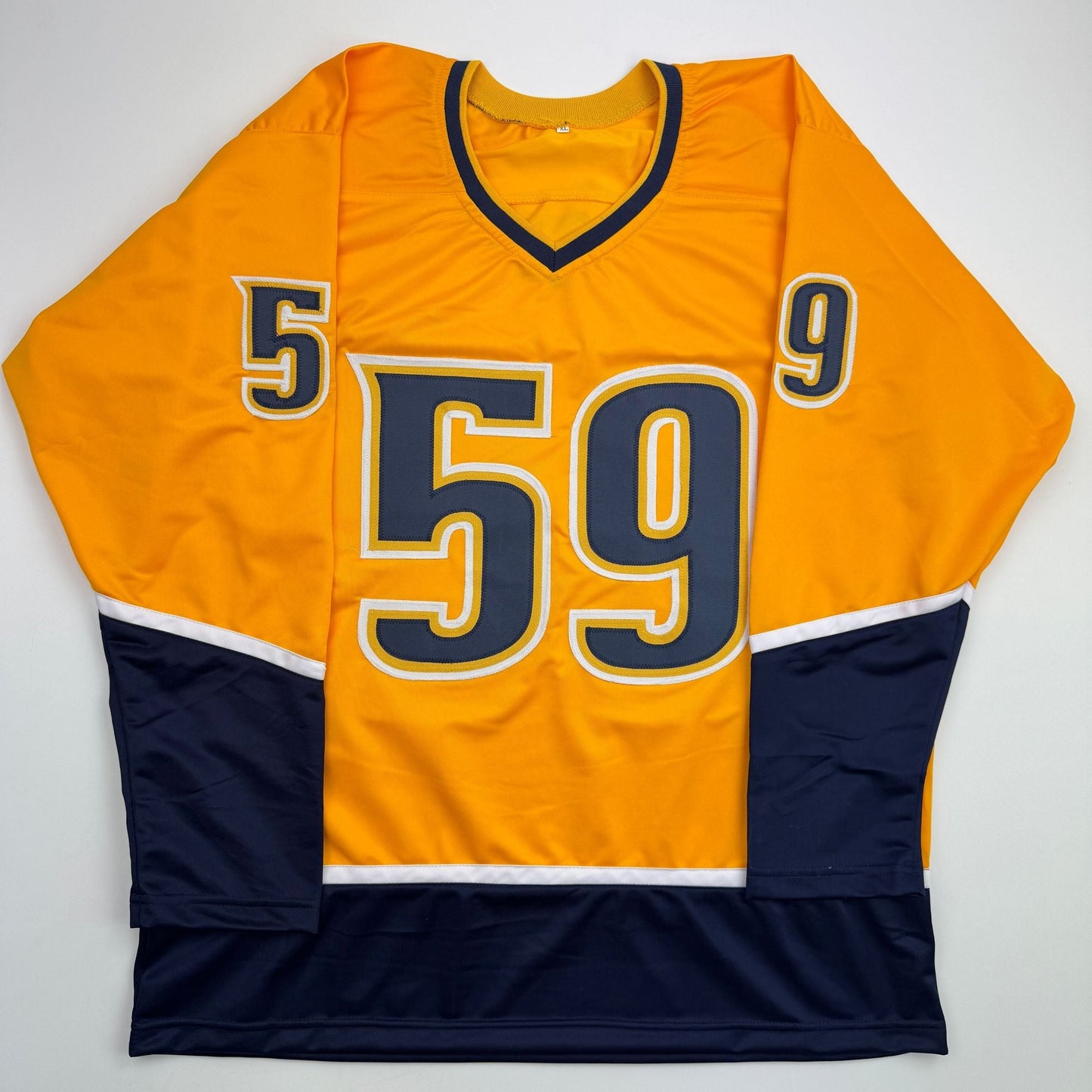 Autographed/Signed Roman Josi Nashville Yellow Hockey Jersey JSA COA