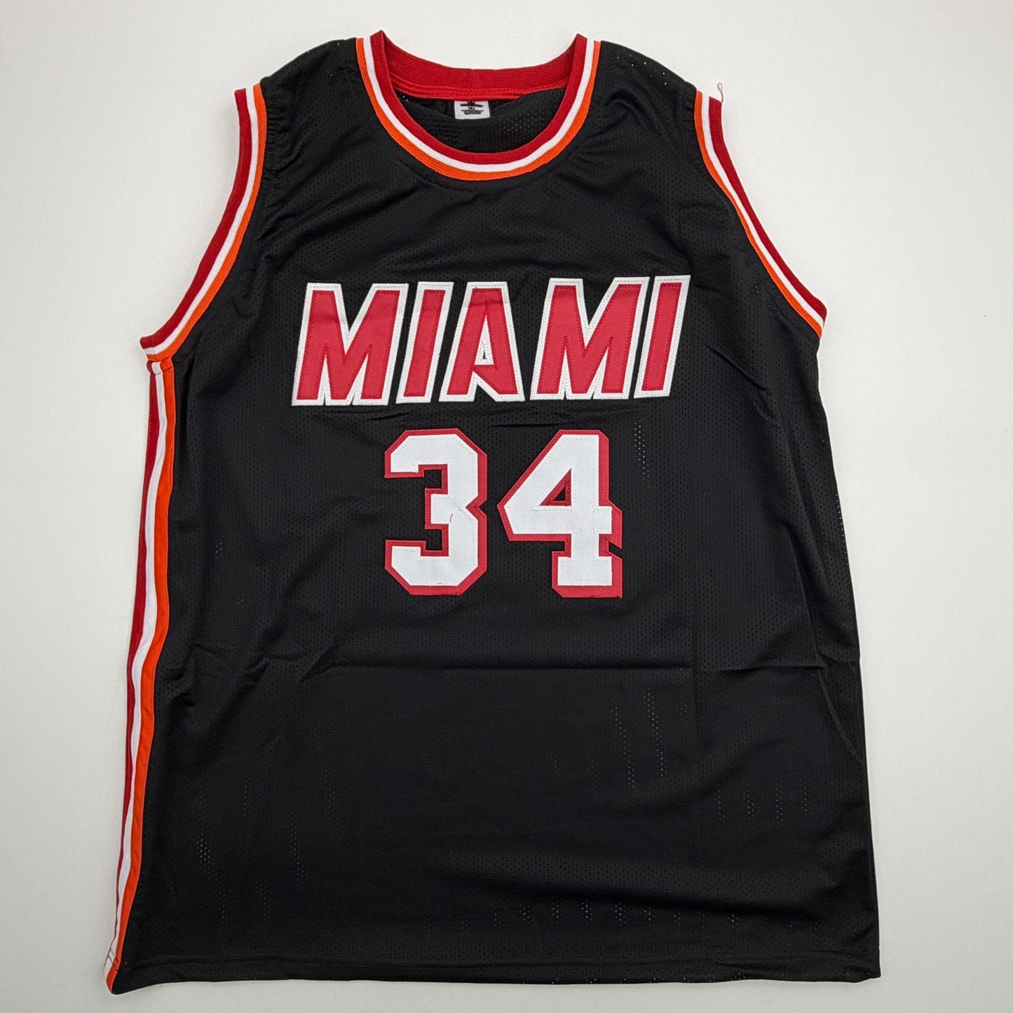 Autographed/Signed Giannis Antetokounmpo Miami Heat Black Retro Basketball Jersey JSA COA