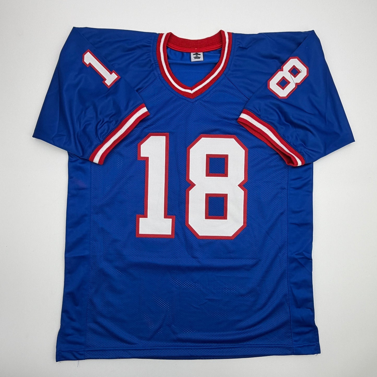 Autographed/Signed Darius Slayton New York Retro Blue Football Jersey JSA COA