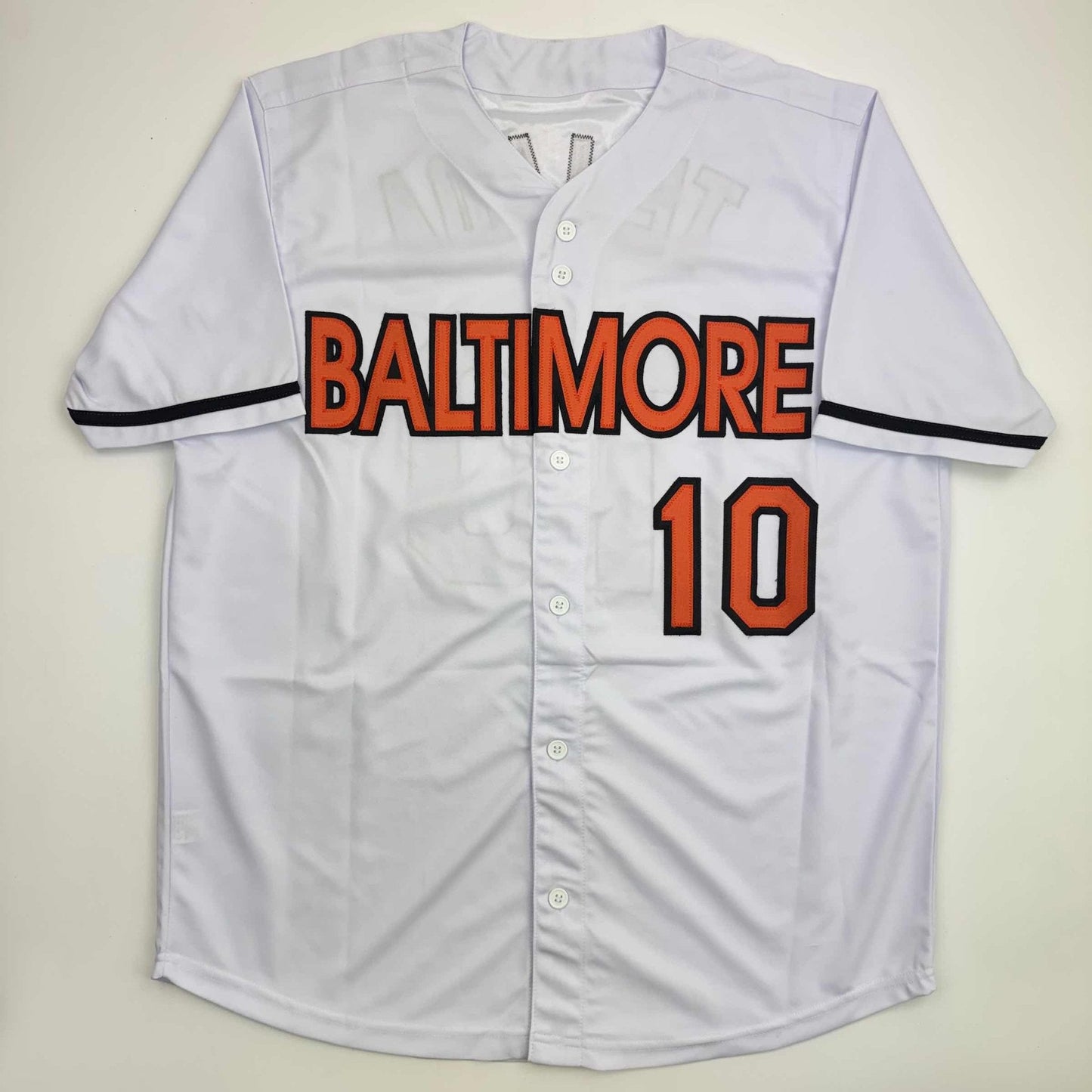 Autographed/Signed Miguel Tejada Baltimore White Baseball Jersey Beckett BAS COA