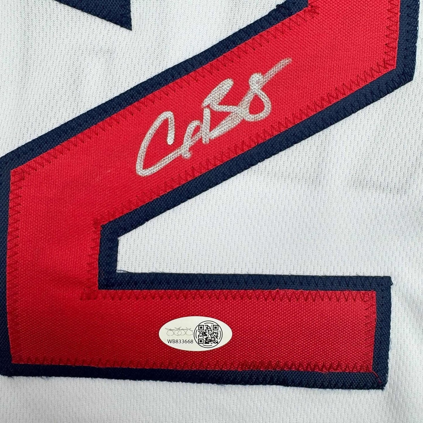 Framed Autographed/Signed Alex Bregman 35x39 Boston White Baseball Jersey JSA COA