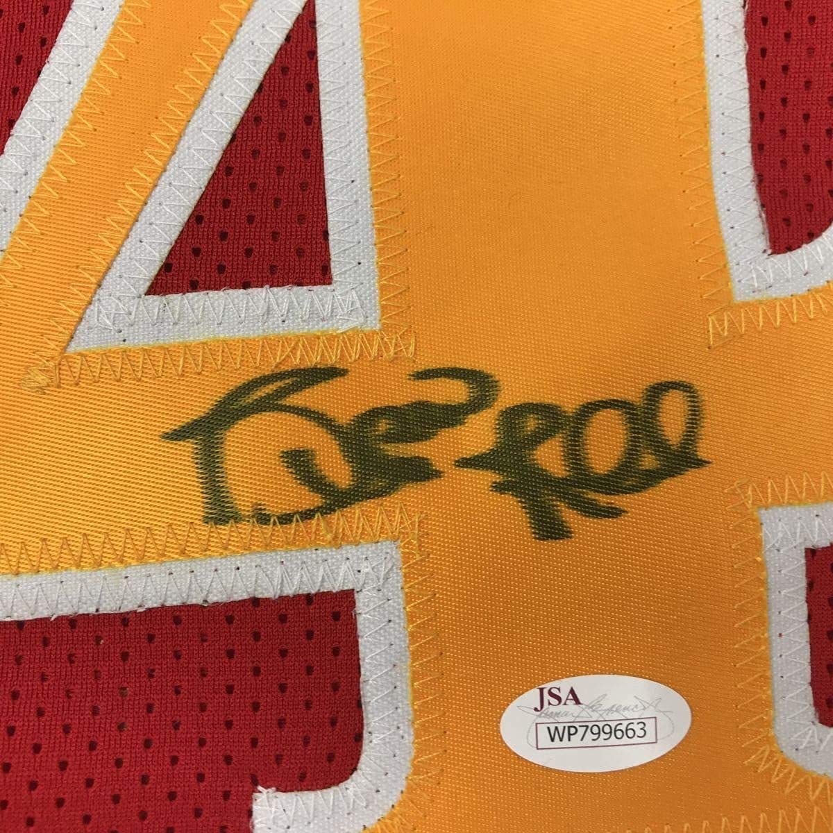 Framed Autographed/Signed Spud Webb 35x39 Atlanta Red Basketball Jersey JSA COA