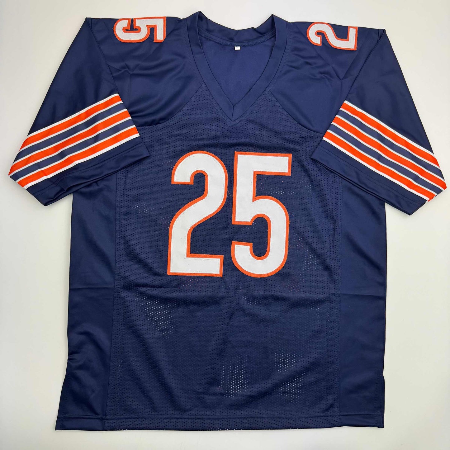 Autographed/Signed Kyle Monangai Chicago Blue Football Jersey JSA COA