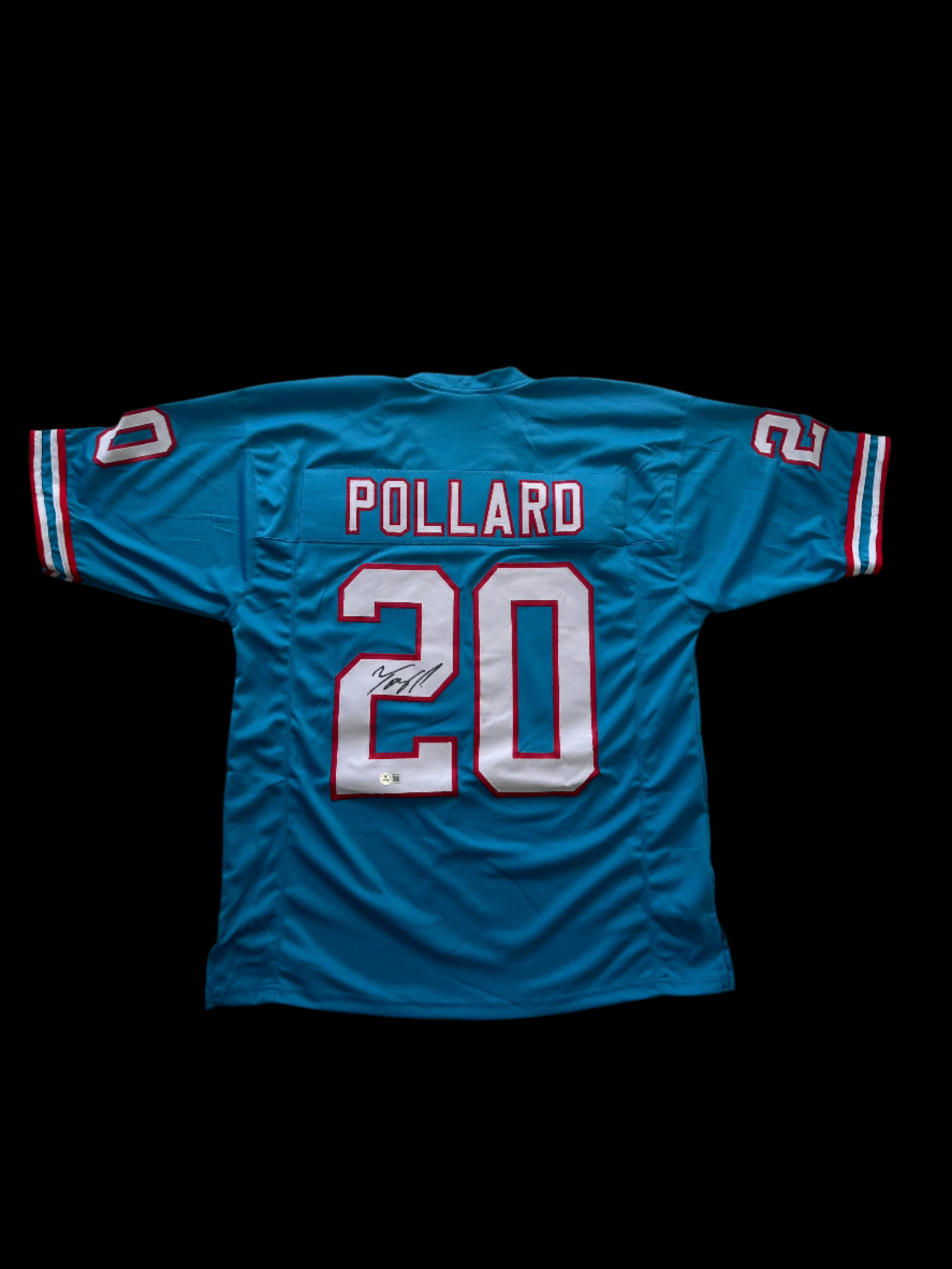 Tony Pollard Signed Tennessee Titans Throwback Jerseys BAS Auth
