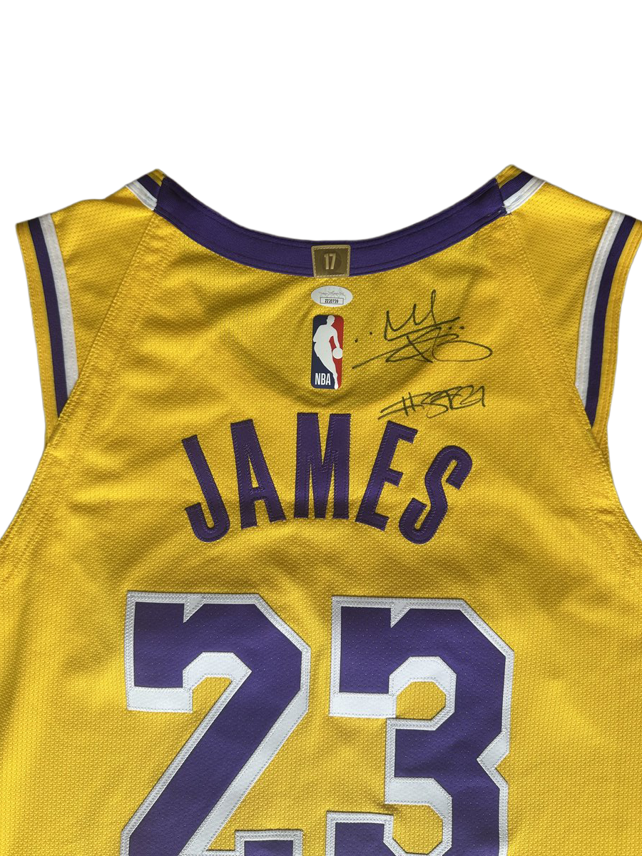 LeBron James Signed "#STG" Authentic Nike Lakers #23 Jersey JSA LOA