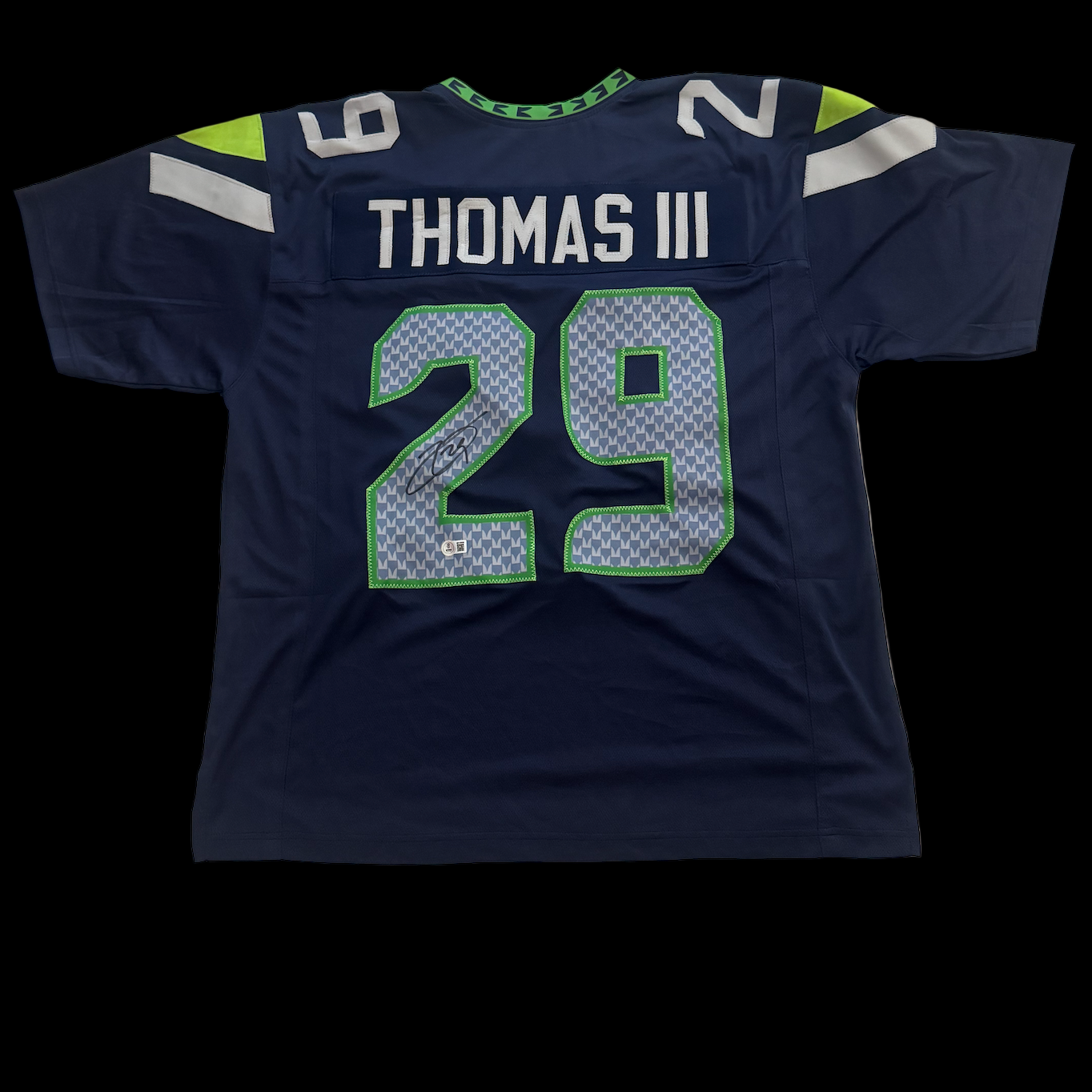 Earl Thomas Signed Navy Seattle Seahawks Jersey BAS Auth
