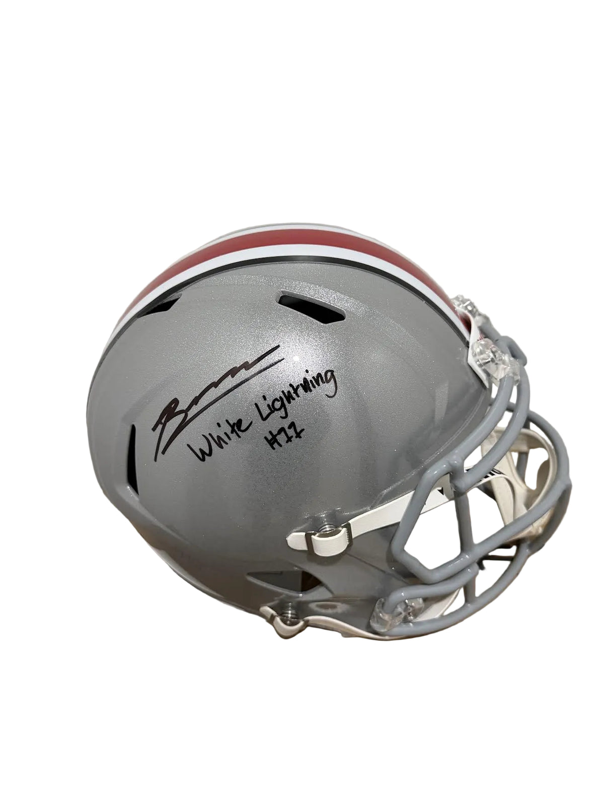 Brock Boyd Signed Ohio State Speed Full Size Helmet "White Lightning" JSA Auth