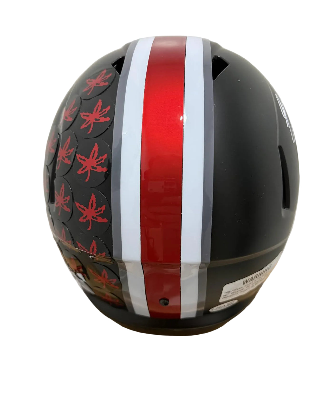 Brock Boyd Signed Ohio State Black Full Size Helmet "OH-IO" "White Lightning" JSA