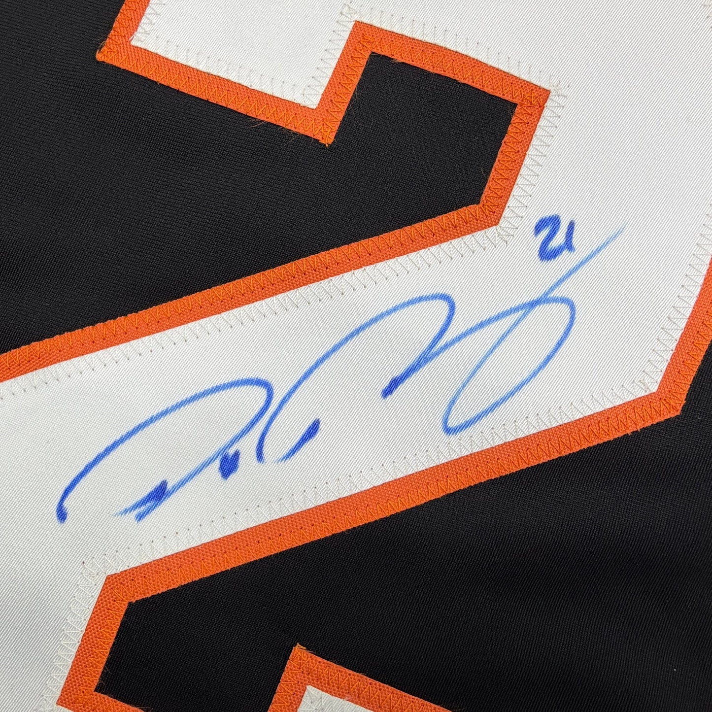Autographed/Signed Peter Forsberg Philadelphia Black Hockey Jersey JSA COA