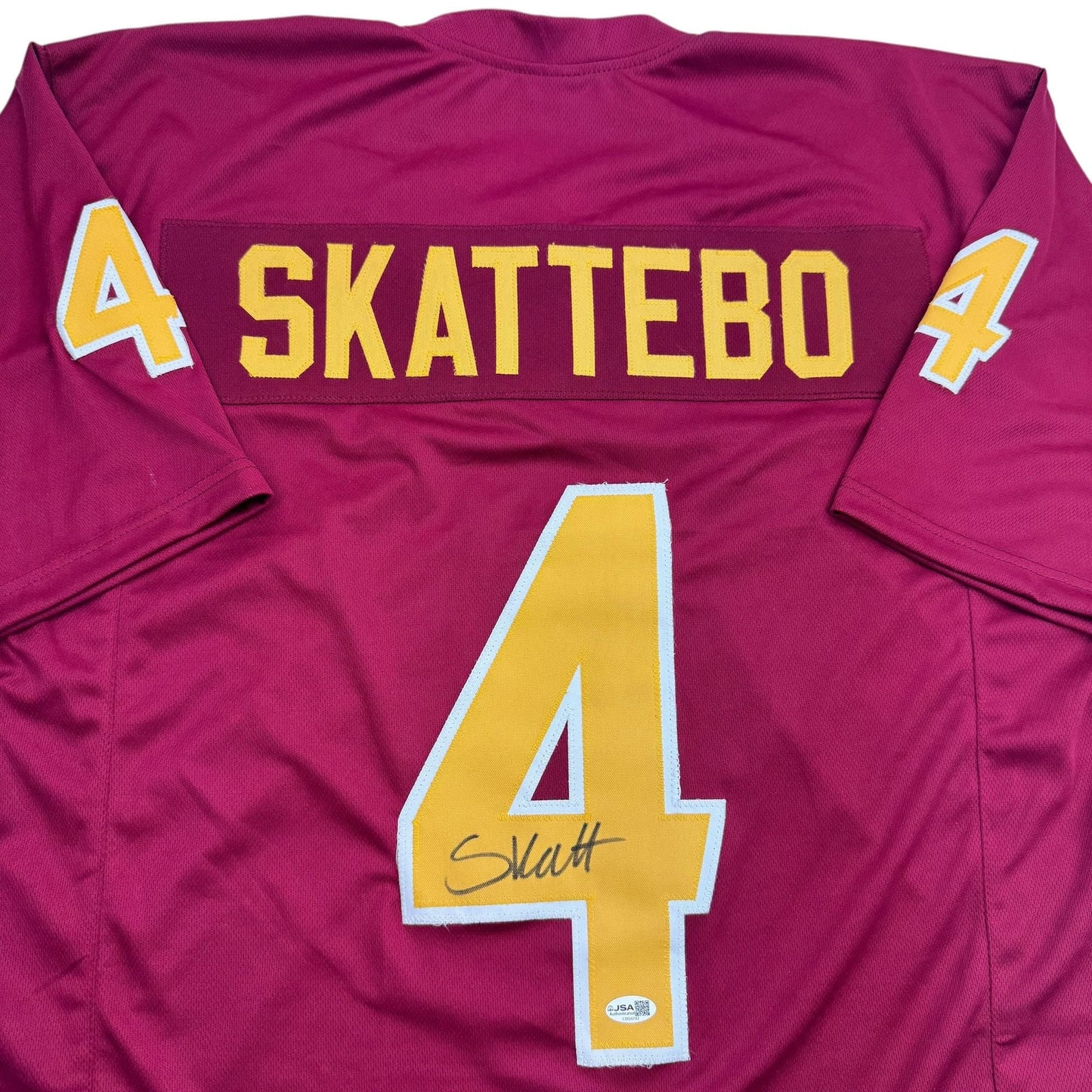 Autographed/Signed Cam Skattebo Arizona State Maroon College Football Jersey JSA COA