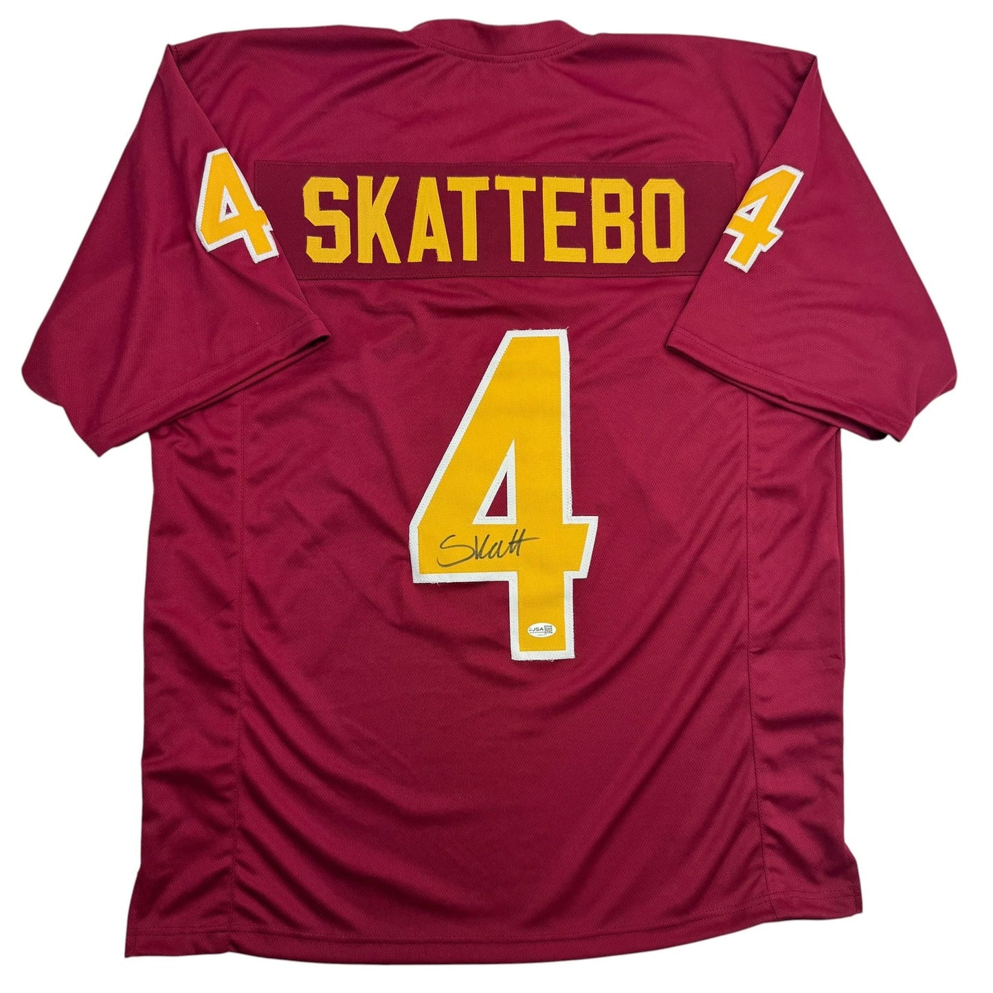 Autographed/Signed Cam Skattebo Arizona State Maroon College Football Jersey JSA COA
