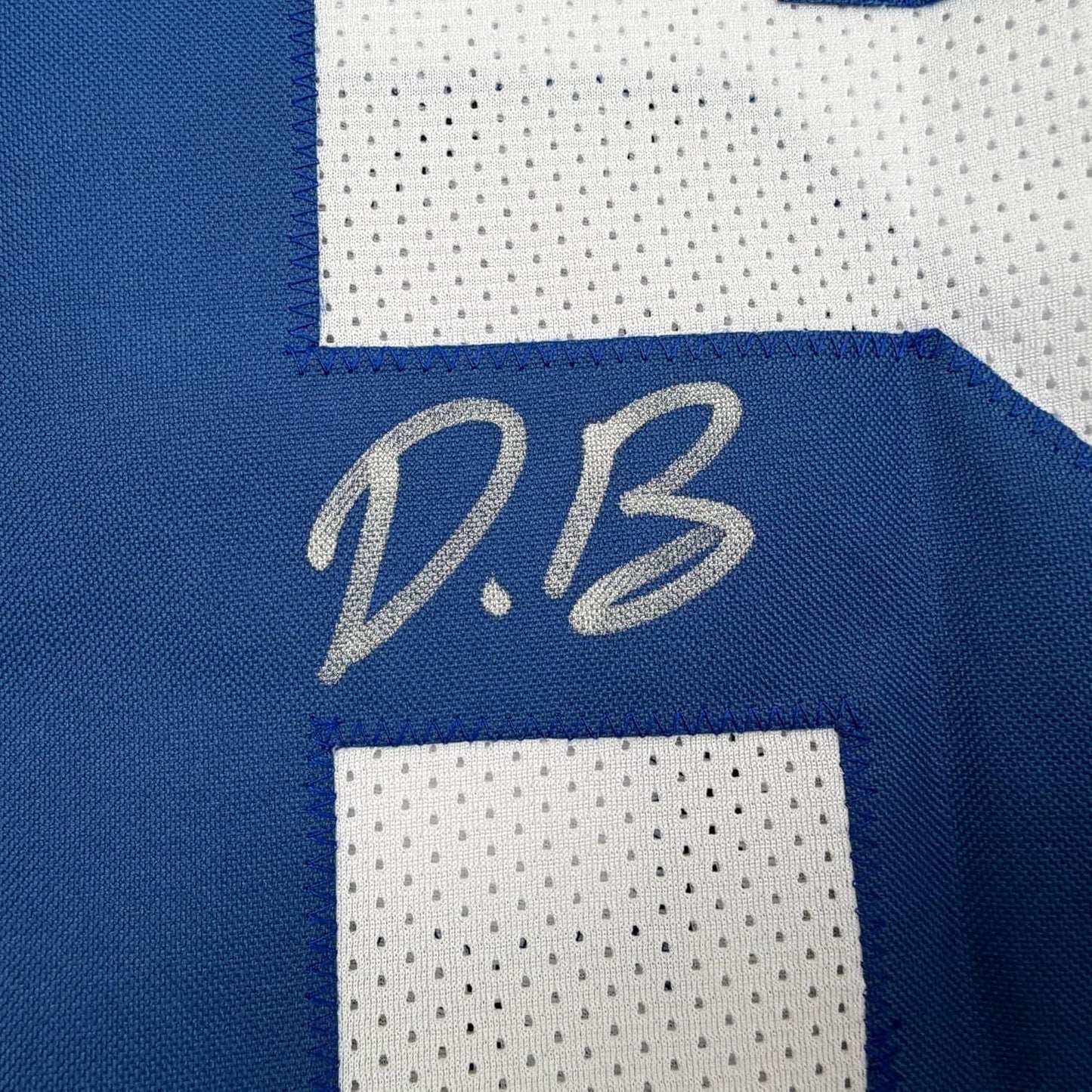 Framed Autographed/Signed Daron Bland 35x39 Dallas White Football Jersey JSA COA