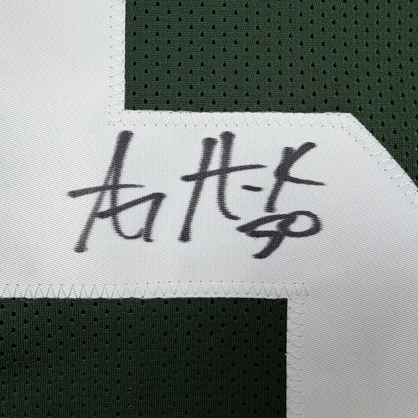Autographed/Signed AJ Hawk Green Bay Green Football Jersey Beckett BAS COA