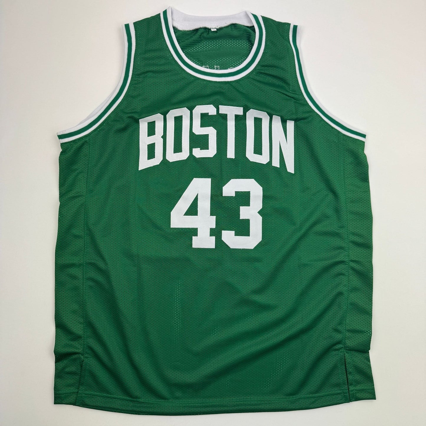 Autographed/Signed Kendrick Perkins Boston Green Basketball Jersey JSA COA