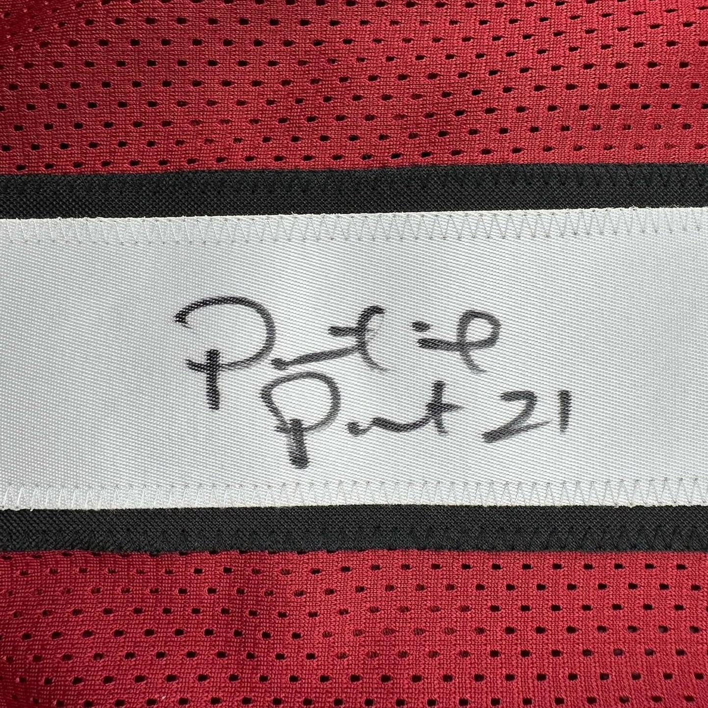 Framed Autographed/Signed Patrick Peterson 35x39 Arizona Red Football Jersey JSA COA