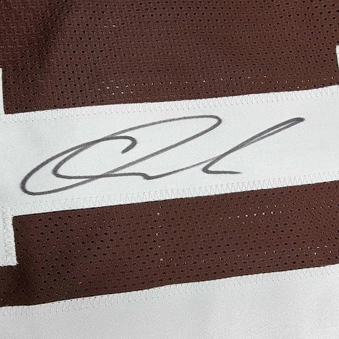 Framed Autographed/Signed Quinshon Judkins 35x39 Cleveland Football Brown Jersey Beckett BAS COA