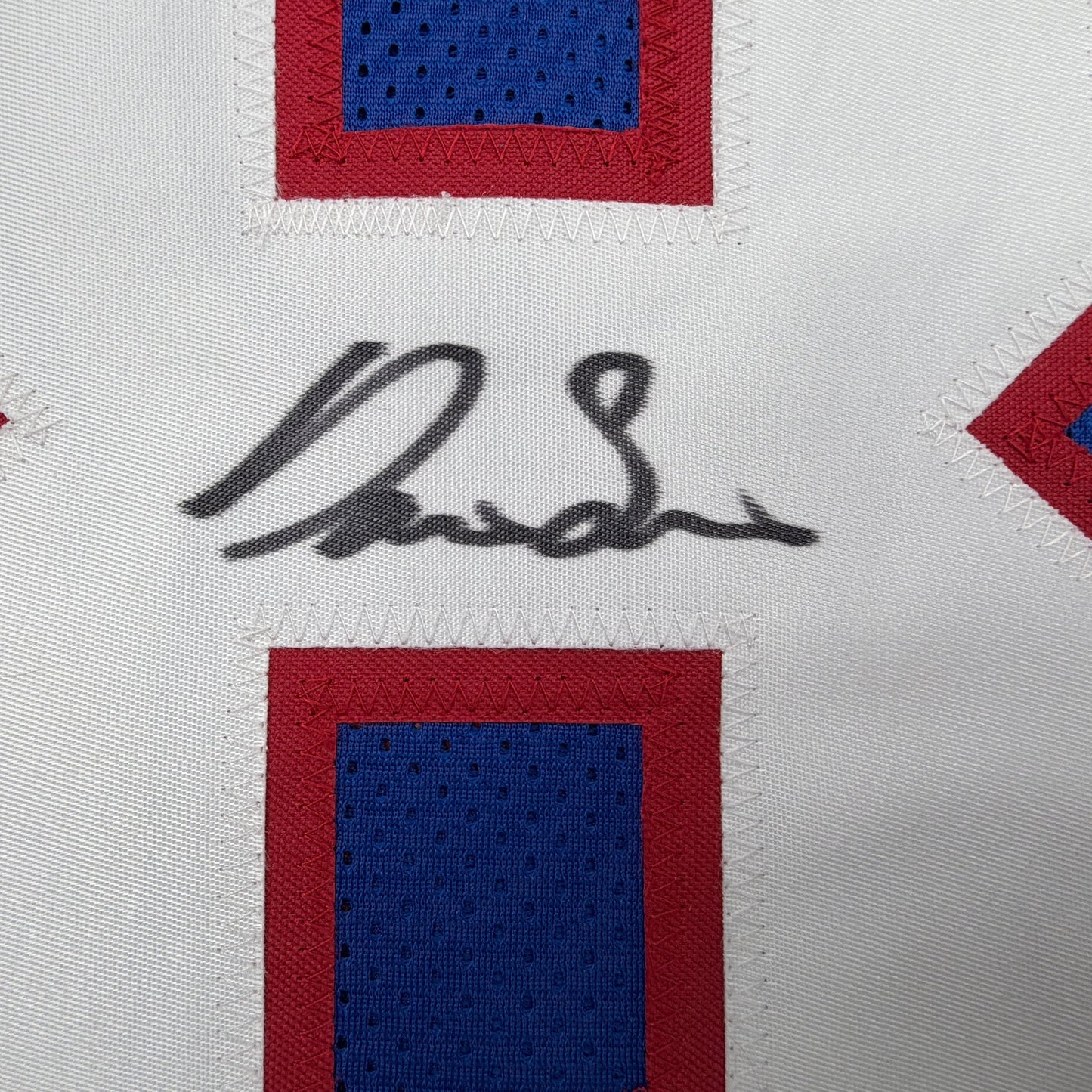 Autographed/Signed Darius Slayton New York Retro Blue Football Jersey JSA COA