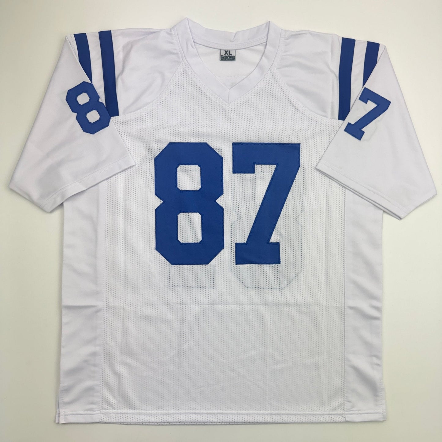 Autographed/Signed Reggie Wayne Indianapolis White Football Jersey JSA COA