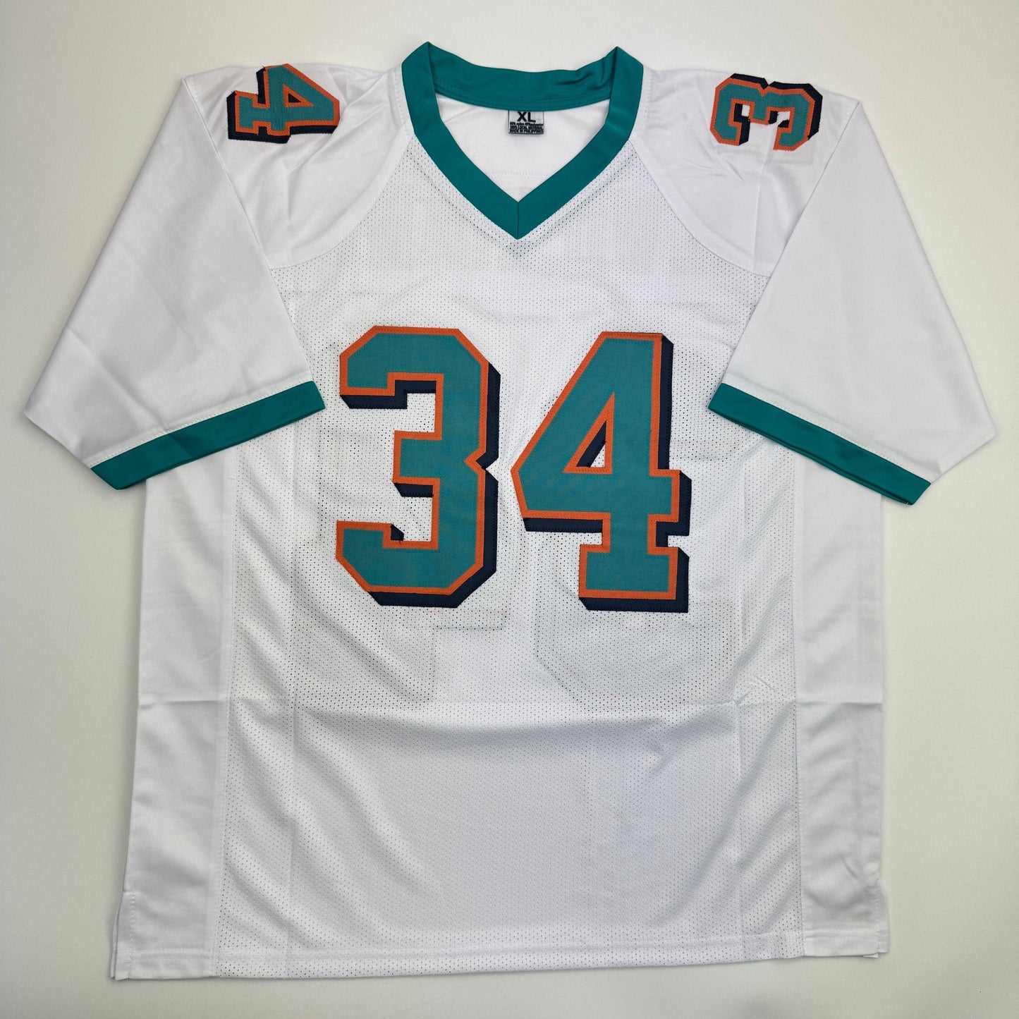 Autographed/Signed Ricky Williams Miami White Football Jersey JSA COA