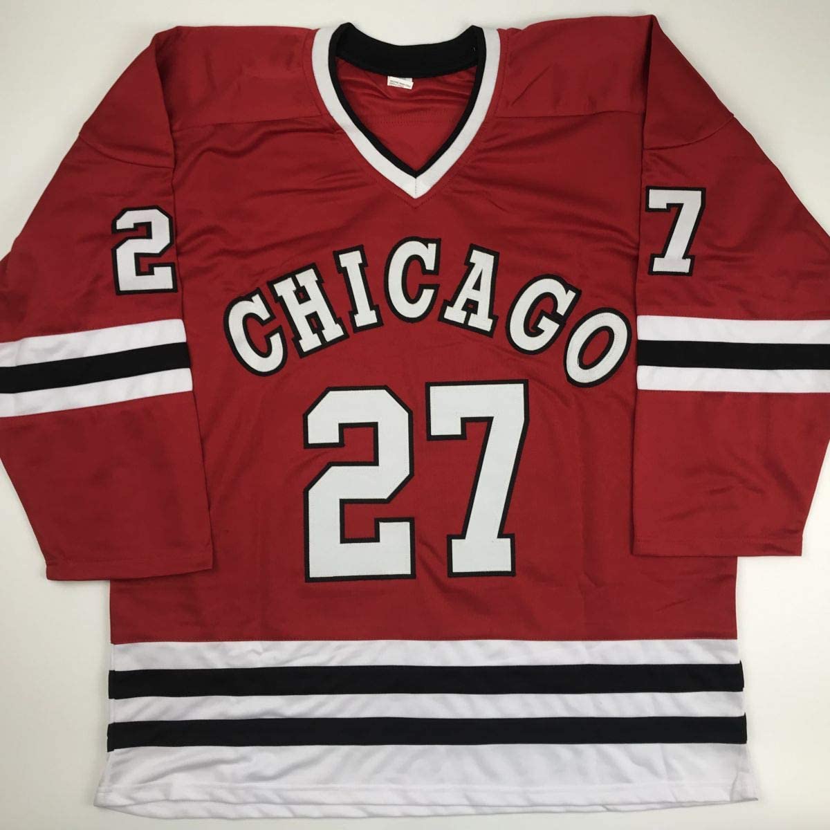 Autographed/Signed Jeremy Roenick Chicago Red Hockey Jersey JSA COA