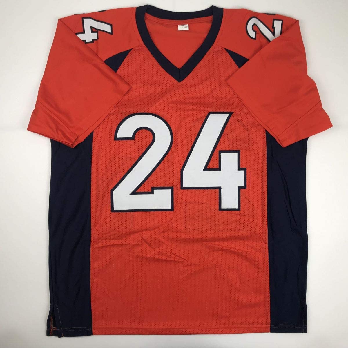 Autographed/Signed Champ Bailey Denver Orange Football Jersey Beckett BAS COA