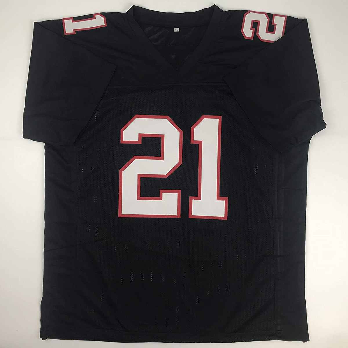 Autographed/Signed Deion Sanders Atlanta Black Football Jersey JSA COA