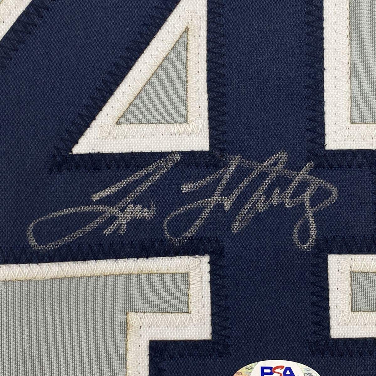Autographed/Signed Tino Martinez New York Grey Baseball Jersey PSA/DNA COA
