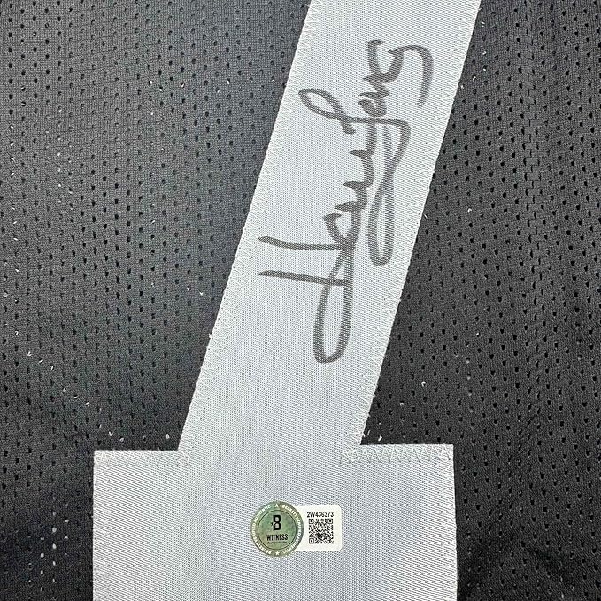 Framed Autographed/Signed Howie Long 35x39 Oakland White Football Jersey Beckett BAS COA