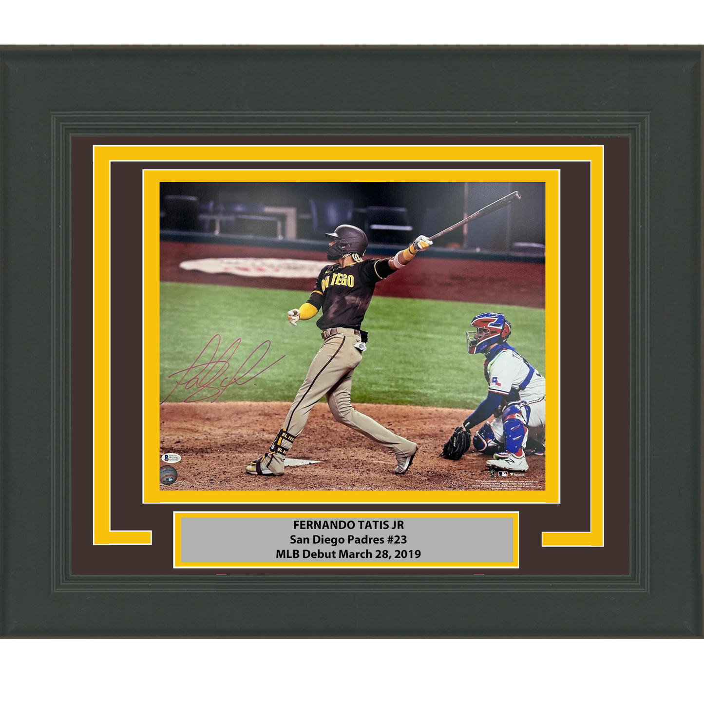 Framed Autographed/Signed Fernando Tatis Jr San Diego Padres 16x20 Baseball Photo Beckett BAS COA