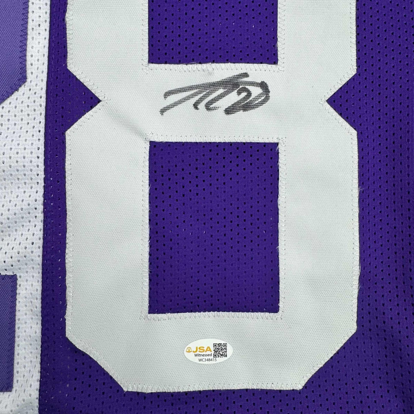 Autographed/Signed Adrian Peterson Minnesota Split Football Jersey JSA COA
