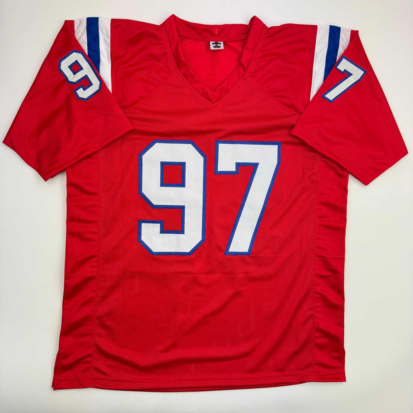Autographed/Signed Milton Williams New England Red Football Jersey Beckett BAS COA