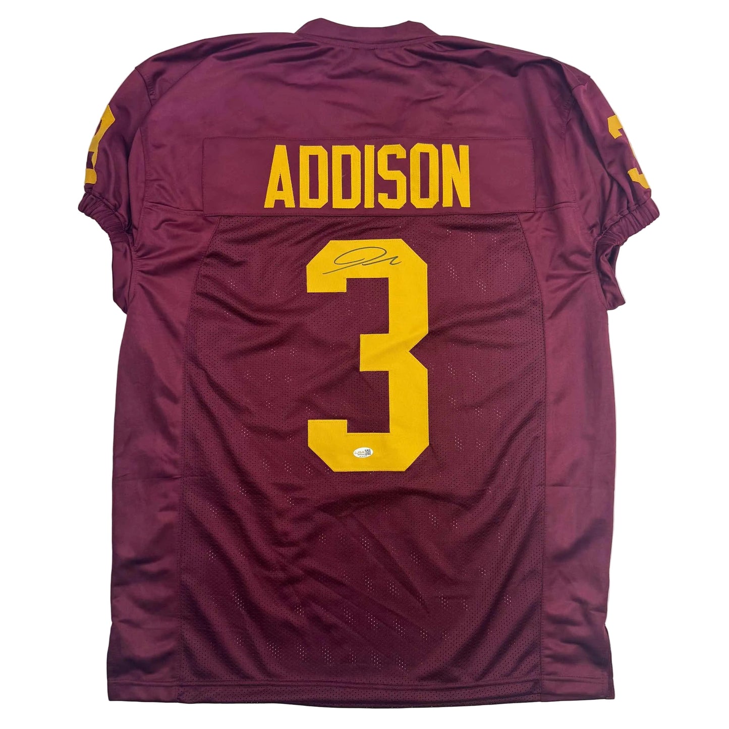 Autographed/Signed Jordan Addison USC Southern Cal Red College Football Jersey JSA COA