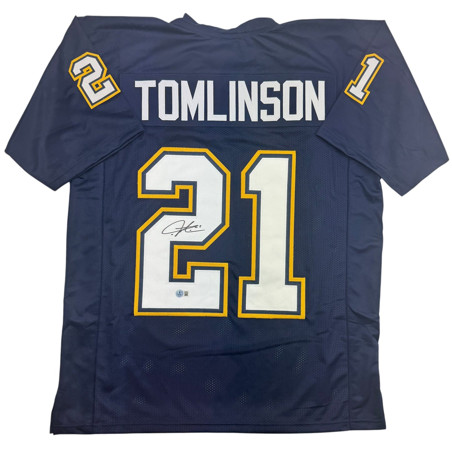 Autographed/Signed LaDainian Tomlinson San Diego Dark Blue Football Jersey JSA COA