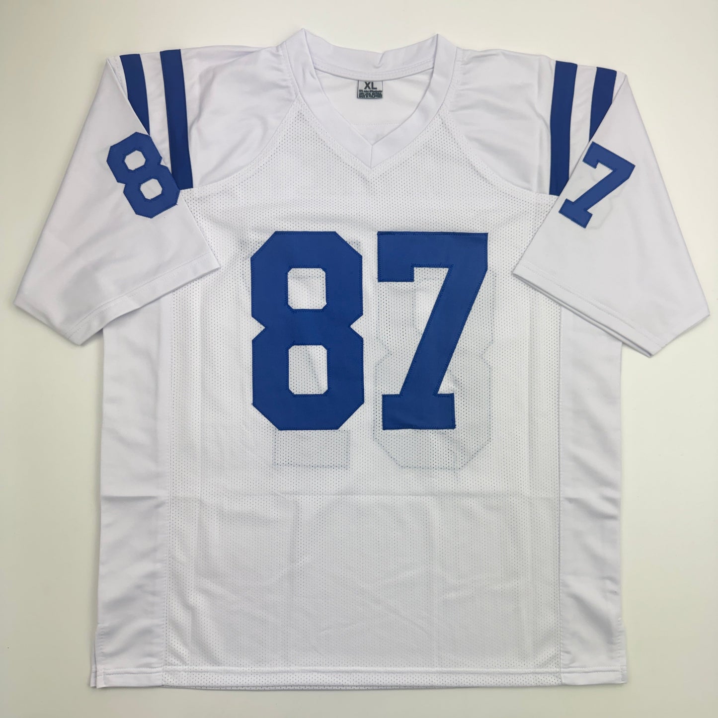Autographed/Signed Reggie Wayne Indianapolis White Football Jersey JSA COA