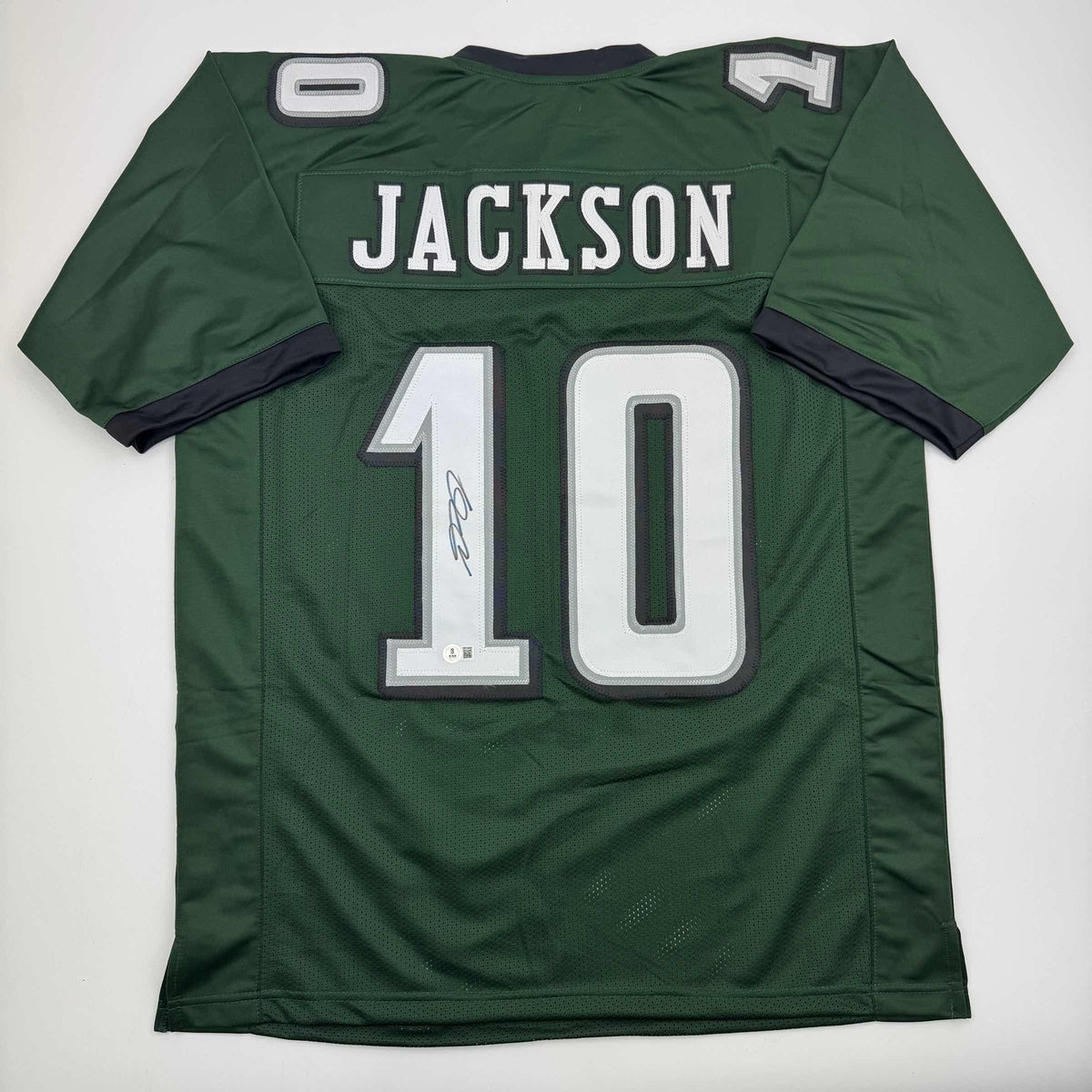 Autographed/Signed DeSean Jackson Philadelphia Green Football Jersey Beckett BAS COA