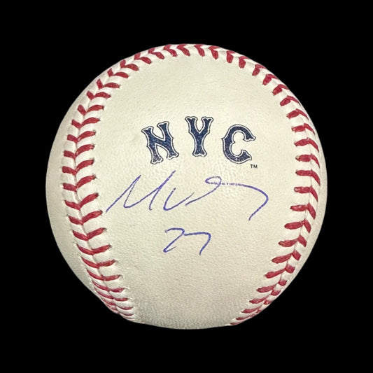 Mark Vientos Autographed Signed Rawlings City Connect League Baseball BAS Auth
