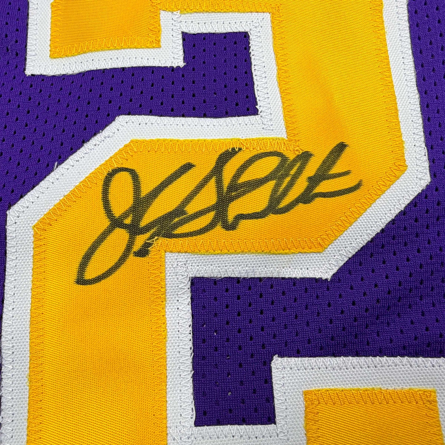 Autographed/Signed John Stockton Utah Purple Basketball Jersey Beckett BAS COA