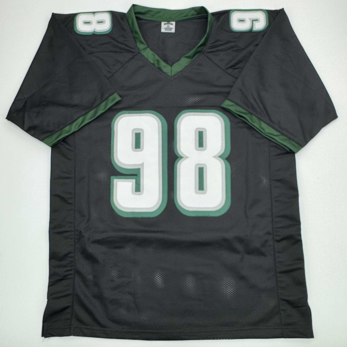 Autographed/Signed Jalen Carter Philadelphia Black Football Jersey Beckett BAS COA