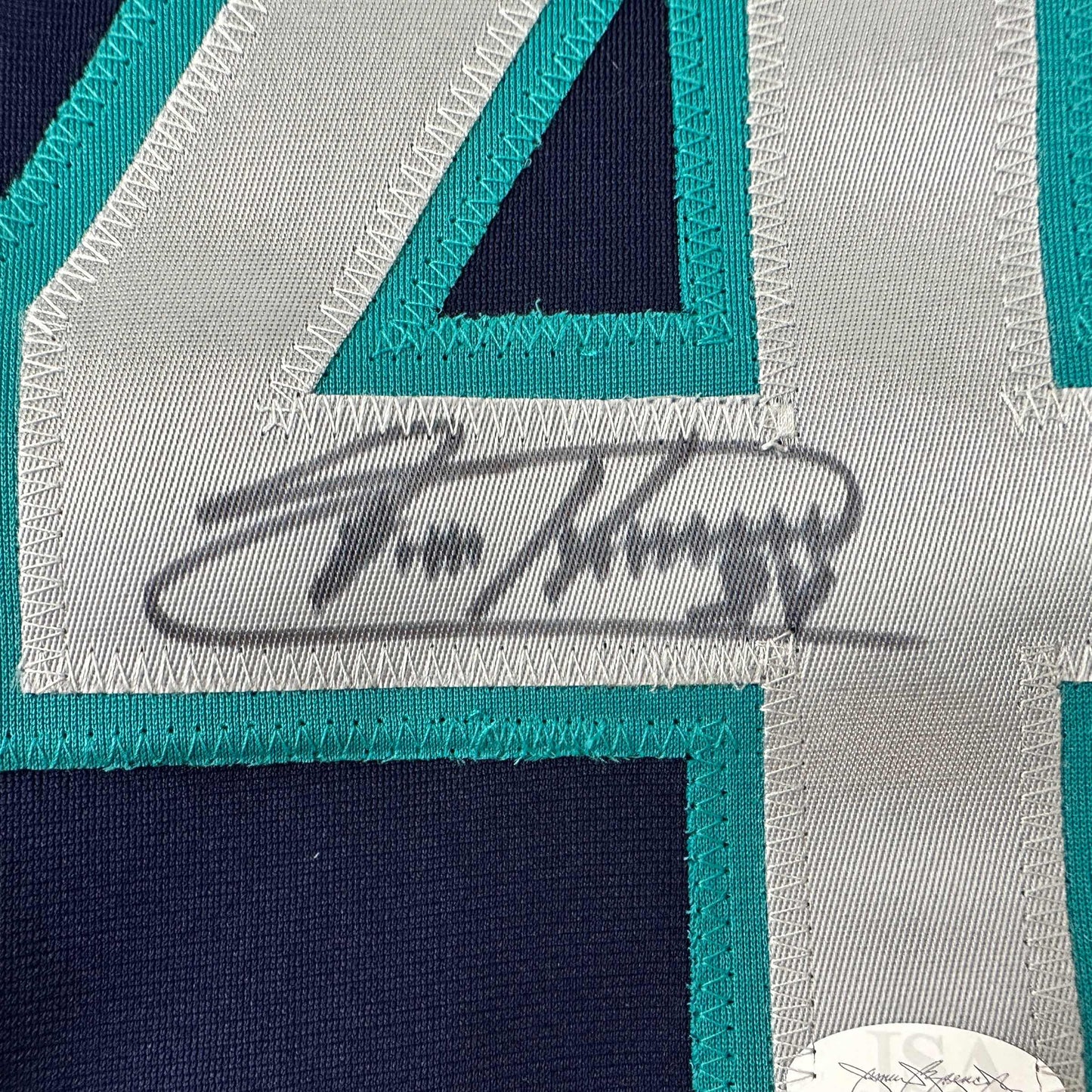 Autographed/Signed Felix Hernandez Seattle Blue Baseball Jersey JSA COA