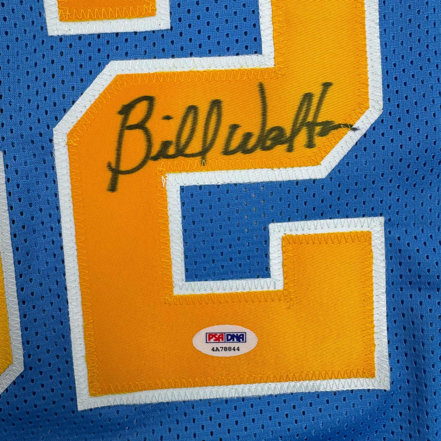 Autographed/Signed Bill Walton UCLA Blue College Basketball Jersey JSA COA