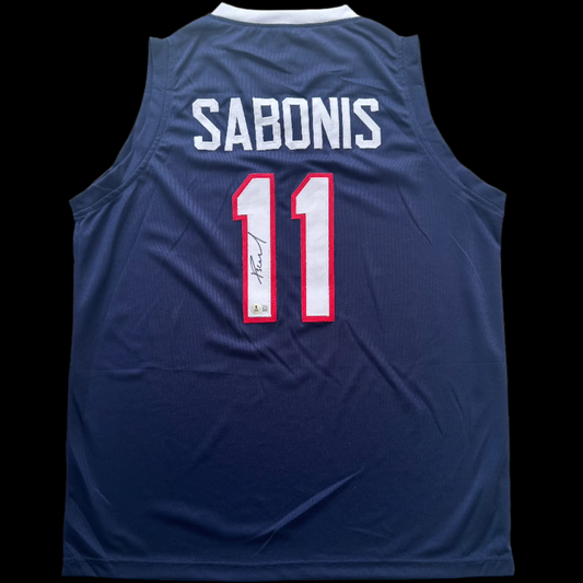 Domantas Sabonis Signed Gonzaga Jersey BAS Auth