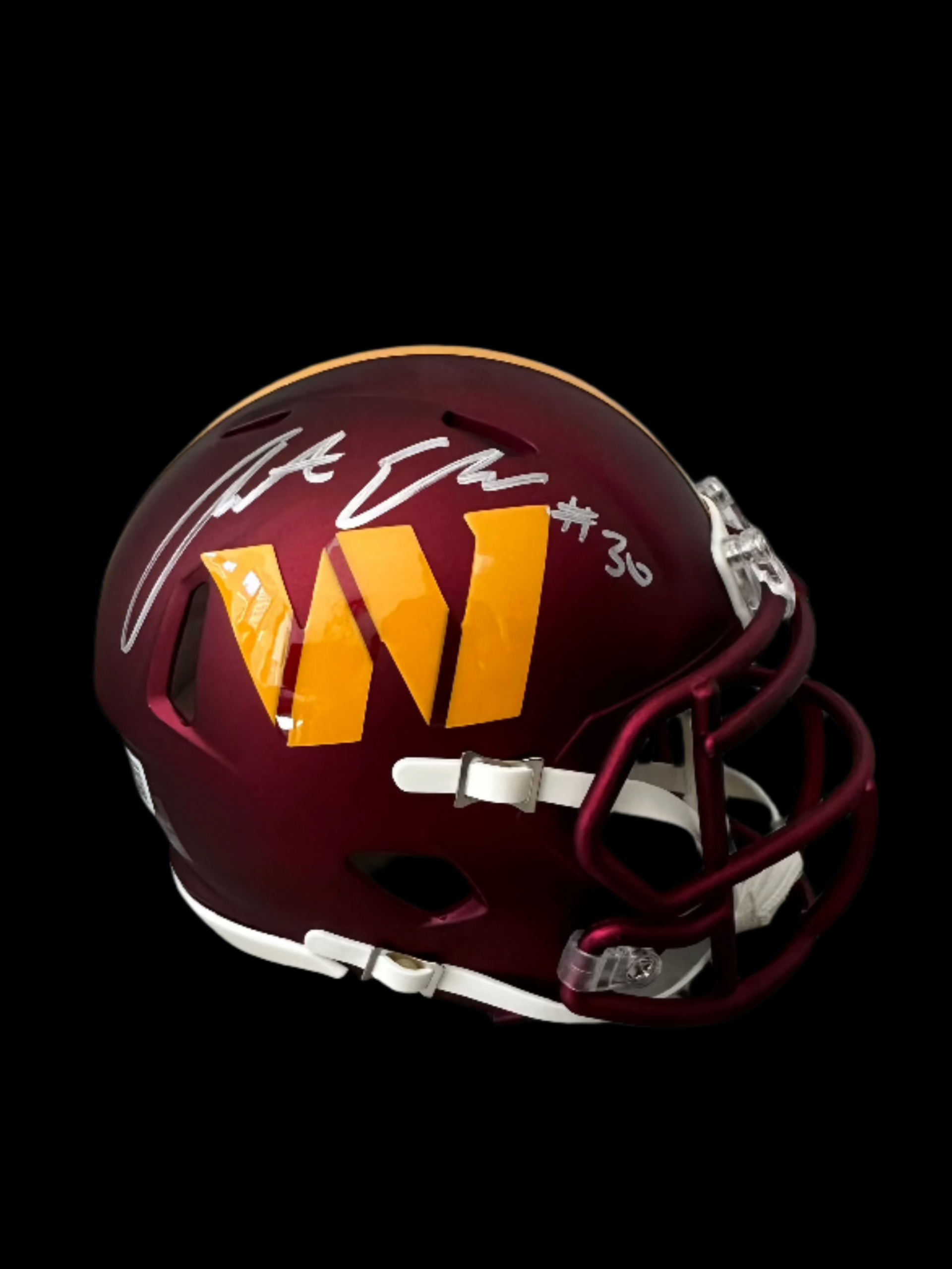 Austin Ekeler Signed Commanders Speed Mini Helmet BAS Auth – With It