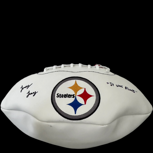 Jersey Jerry Signed "It was Always" Steelers Logo Football JSA Auth