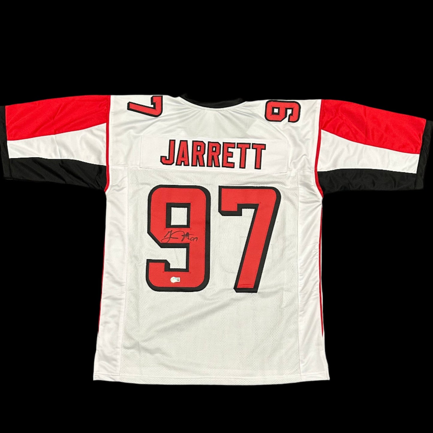 Grady Jarrett Signed White Falcons Jersey BAS Auth