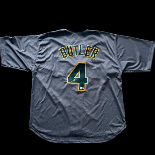 Lawrence Butler Autographed Signed Athletics Grey Custom Jersey BAS Auth
