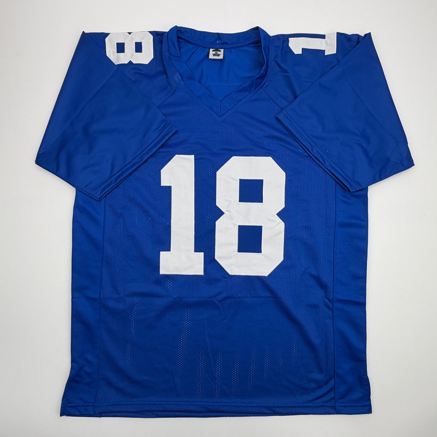 Autographed/Signed Darius Slayton New York Blue Football Jersey JSA COA