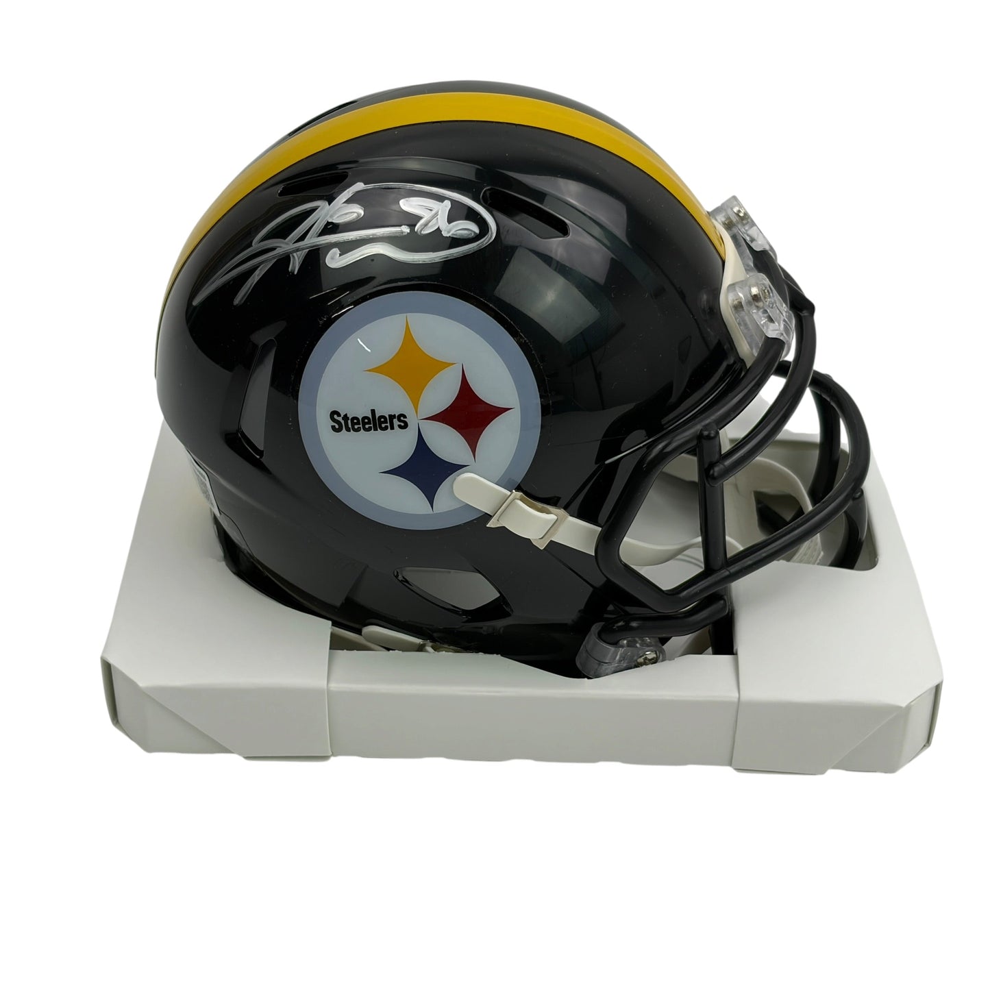 Autographed/Signed Hines Ward Pittsburgh Steelers Mini Football Helmet Beckett BAS COA