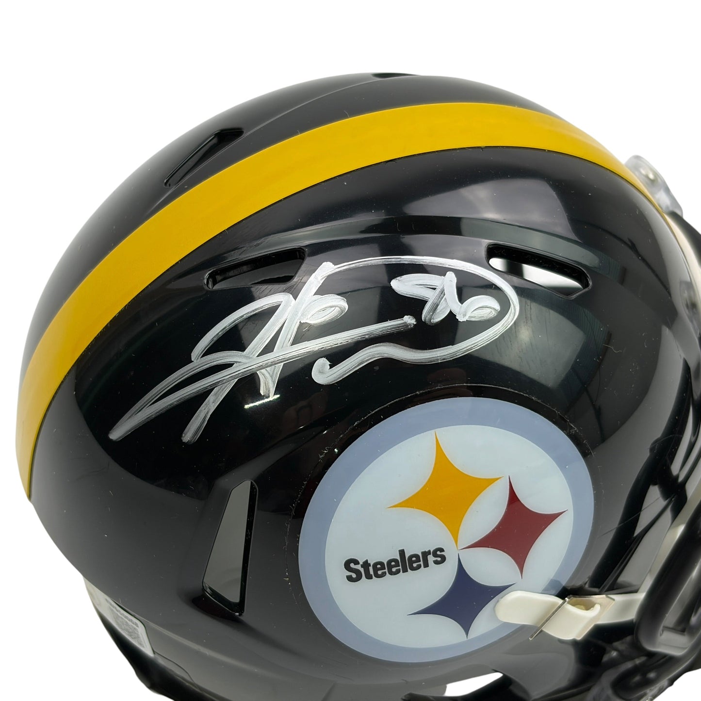 Autographed/Signed Hines Ward Pittsburgh Steelers Mini Football Helmet Beckett BAS COA
