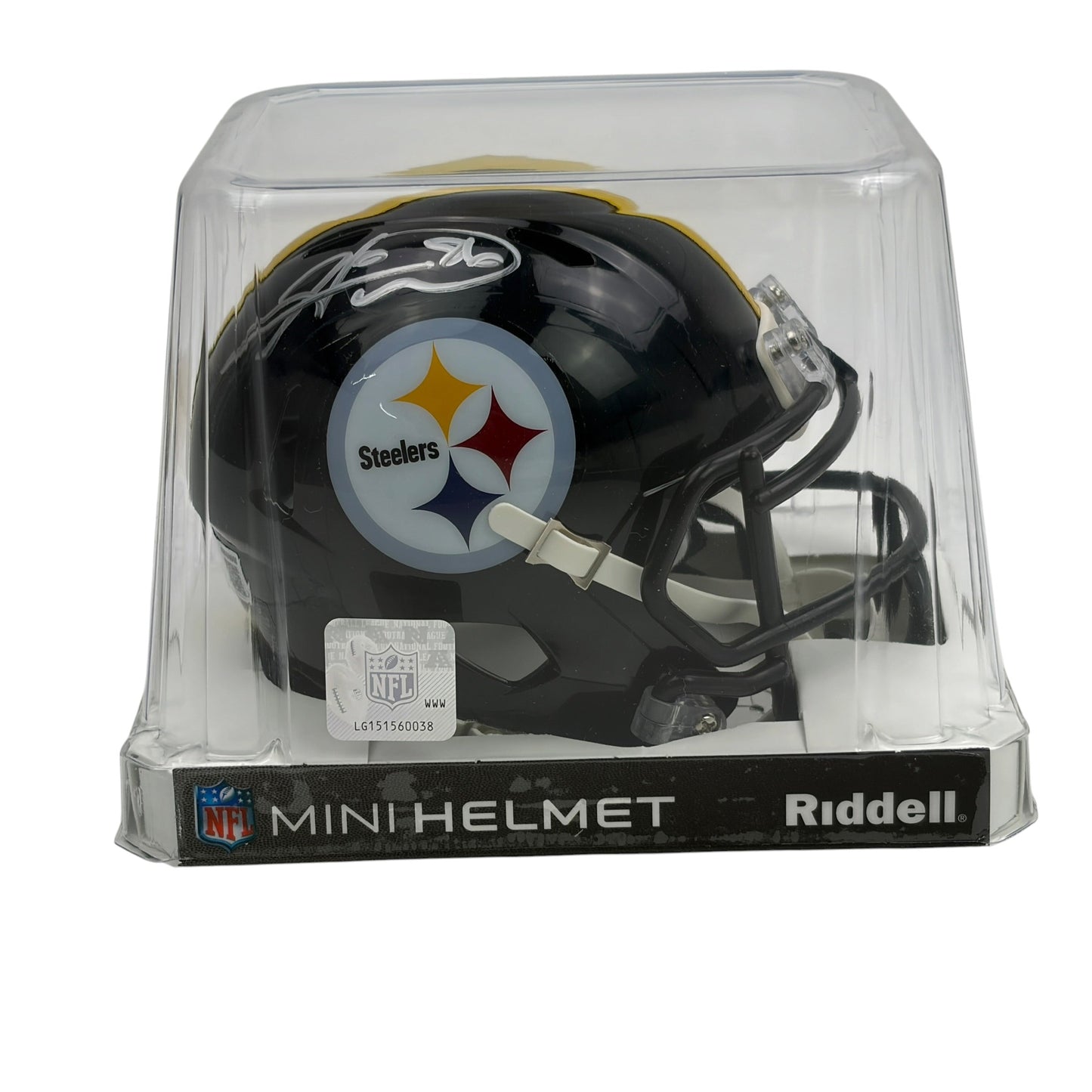 Autographed/Signed Hines Ward Pittsburgh Steelers Mini Football Helmet Beckett BAS COA